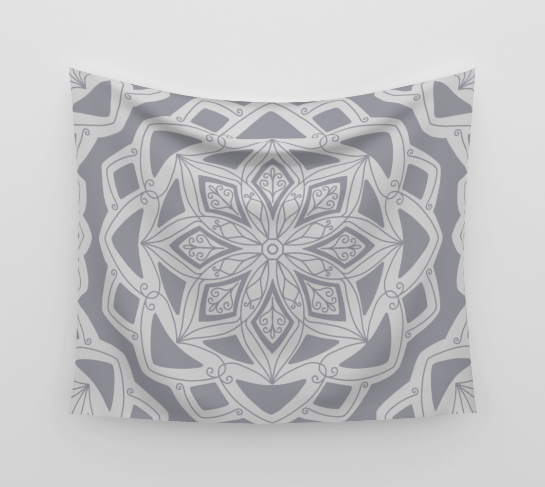Rosette Tapestry - Silver Skies