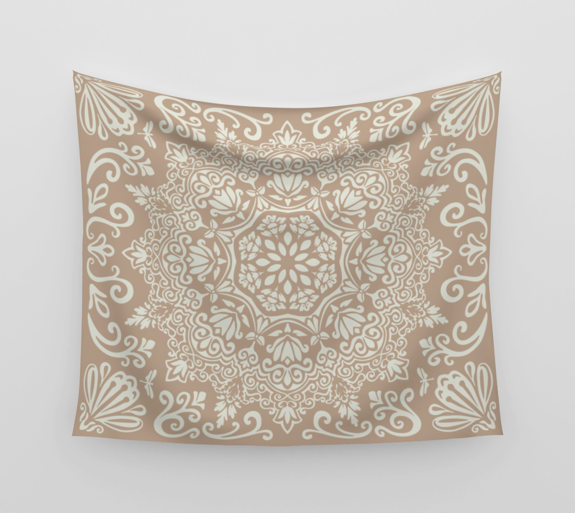 Meadow Tapestry | Wheat Fields | Botanical Mandala Wall Tapestry