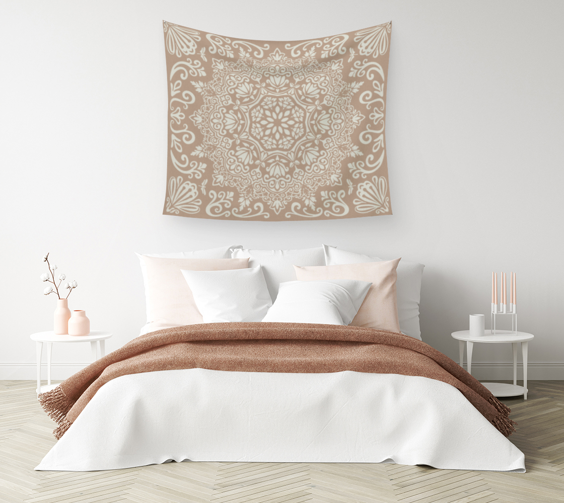 Meadow Tapestry | Wheat Fields | Botanical Mandala Wall Tapestry