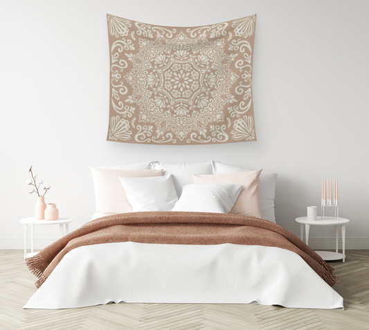 Meadow Tapestry | Wheat Fields | Botanical Mandala Wall Tapestry