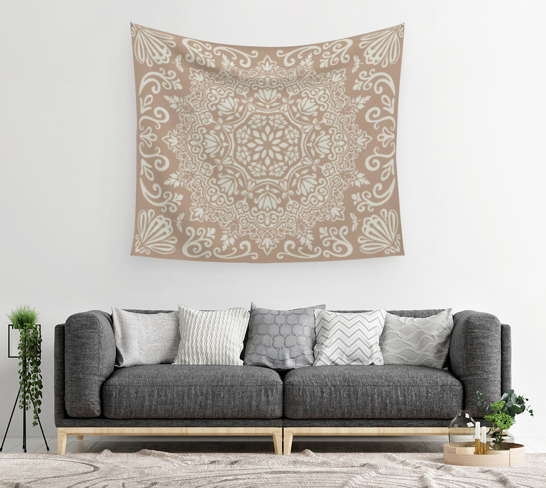 Meadow Tapestry | Wheat Fields | Botanical Mandala Wall Tapestry